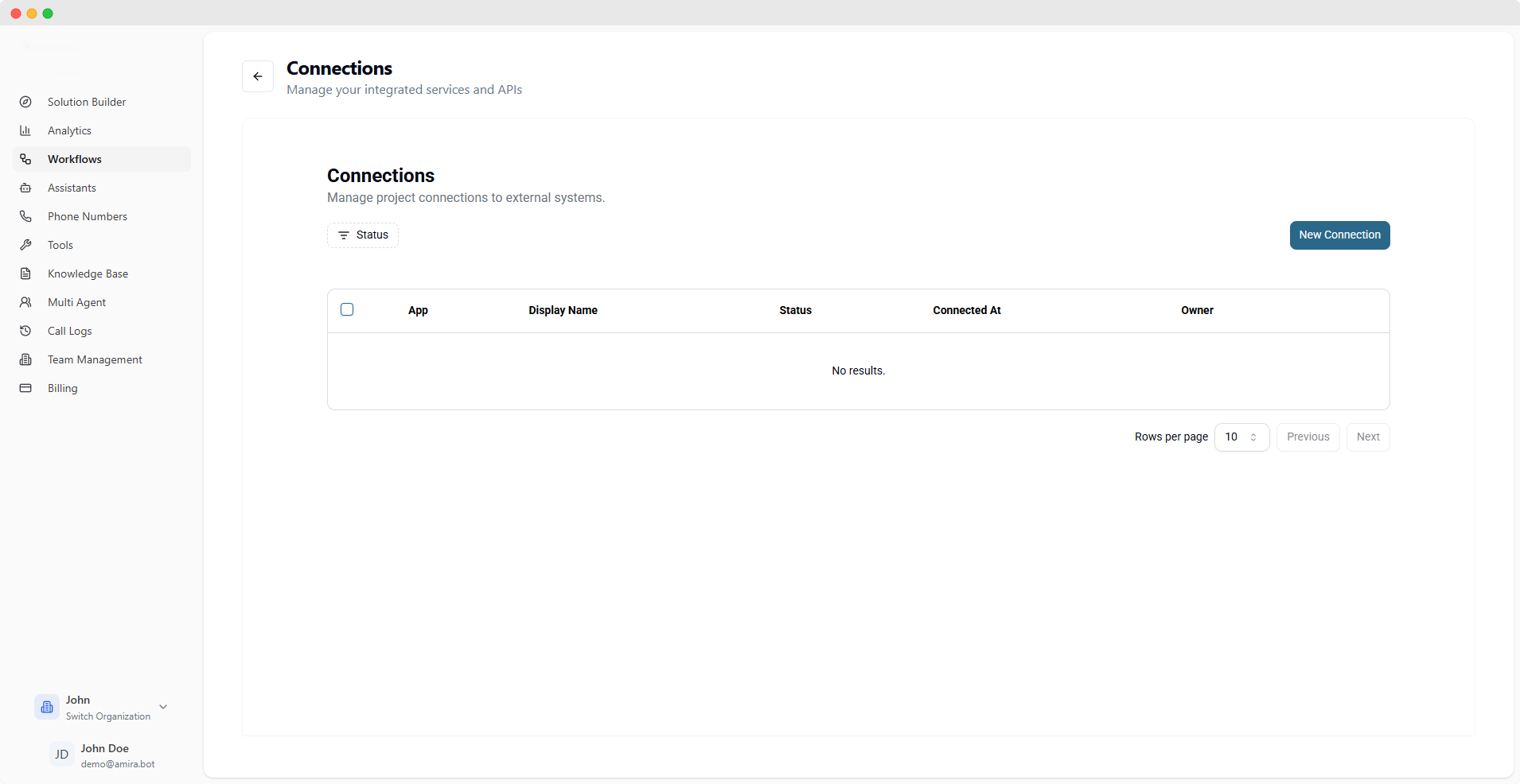 Integration Connections