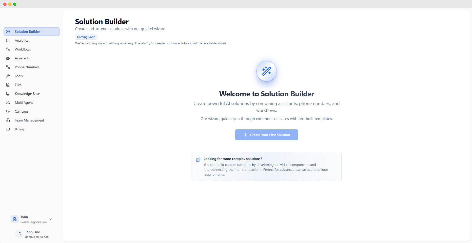 VoiceBot Dashboard Overview