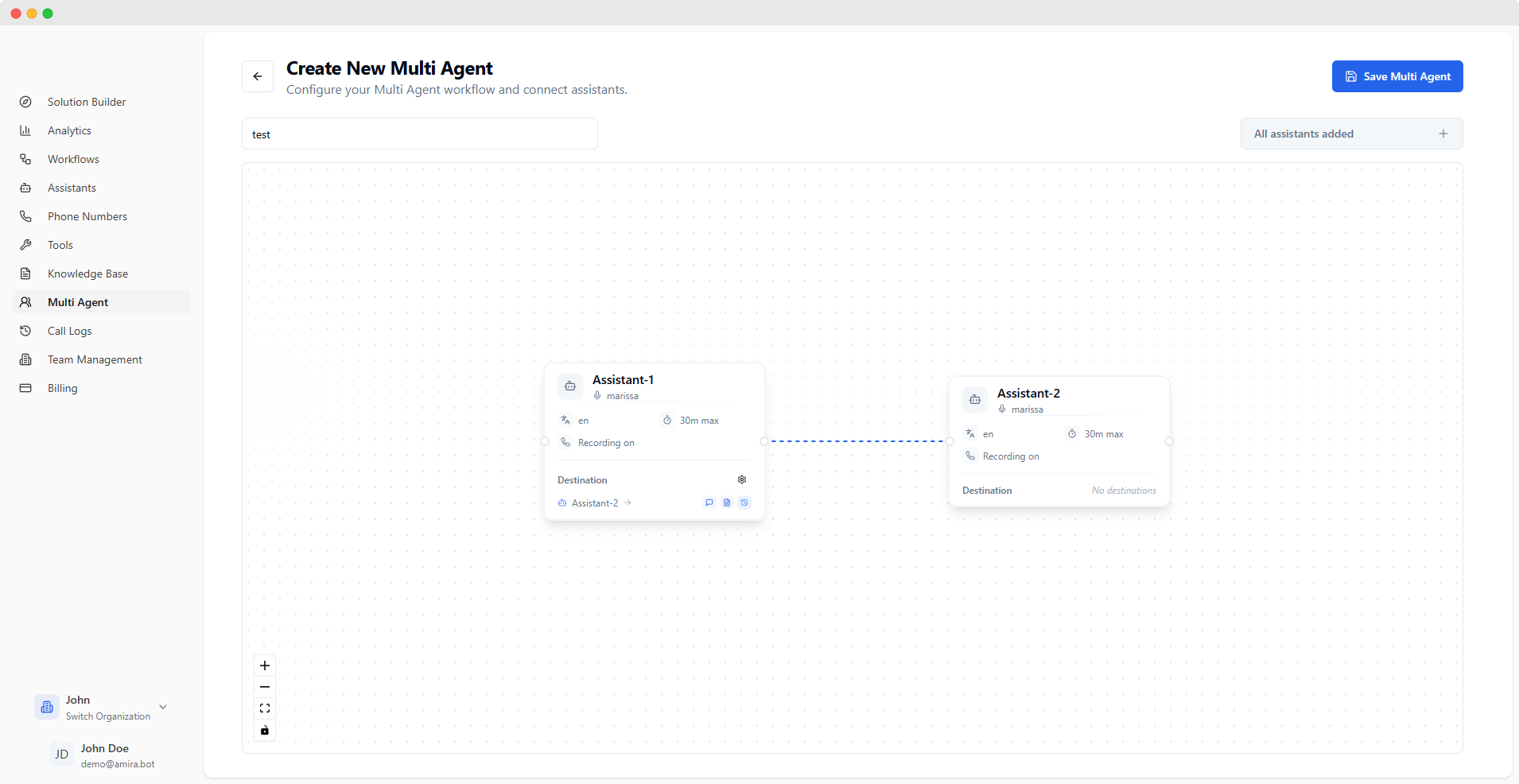 Multi Agent Visual Builder