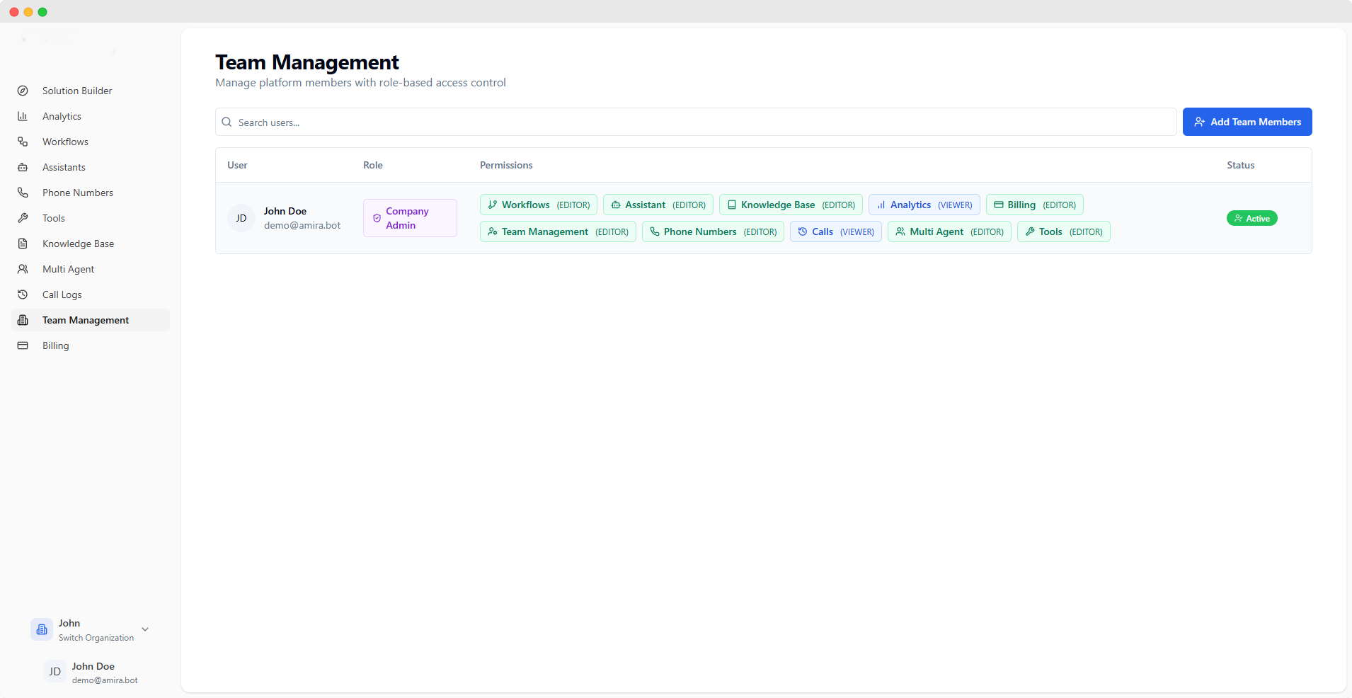 Team Management Overview