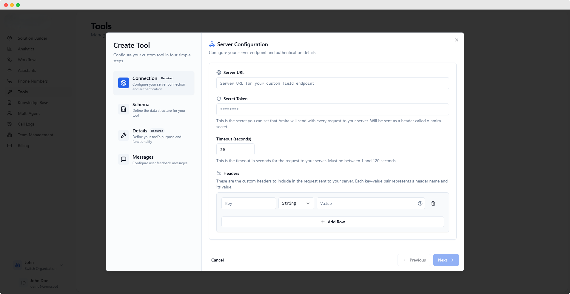 Connection Configuration